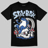 Awake NY x Jordan 5 Retro 'Black Racer Blue' DopeSkill T-Shirt Stay Busy Graphic Streetwear - Black