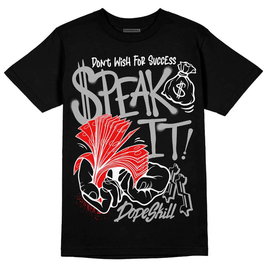Jordan 1 Low OG “Shadow” DopeSkill T-Shirt Speak It Graphic Streetwear - Black