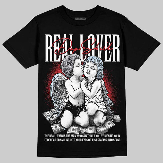 Jordan 5 Retro OG Black Metallic Reimagined DopeSkill T-Shirt Real Lover Graphic Streetwear - Black