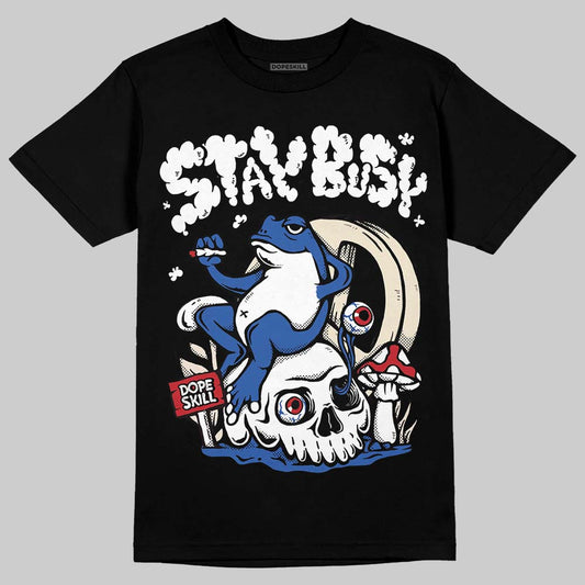 Jordan 1 Low Travis Scott x Fragment DopeSkill T-Shirt Stay Busy Graphic Streetwear - Black