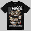 Jordan 4 “White Thunder” DopeSkill T-Shirt The Mouth With No Droughts Graphic Streetwear - Black