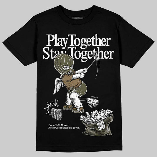 Adidas Samba OG Focus Olive Gum DopeSkill T-Shirt Play together, Stay together Graphic Streetwear - Black