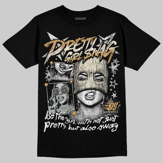 Jordan 5 Retro Reverse Metallic DopeSkill T-Shirt Pretty Girl Swag Graphic Streetwear - Black