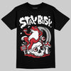 Jordan 5 Retro Fire Red Black Tongue (2025) DopeSkill T-Shirt Stay Busy Graphic Streetwear - Black