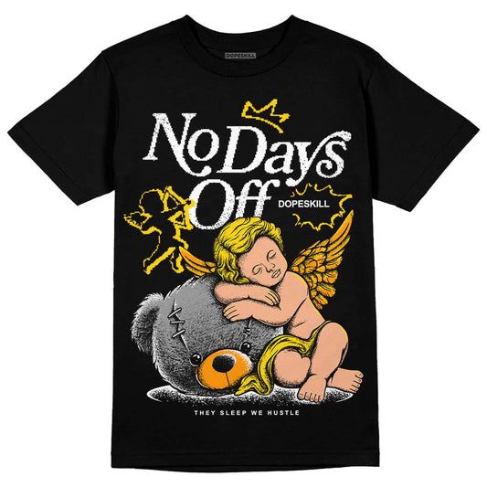 Jordan 6 “Yellow Ochre” DopeSkill T-Shirt New No Days Off Graphic Streetwear - Black