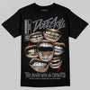 Jordan 3 “Cement Grey” DopeSkill T-Shirt The Mouth With No Droughts Graphic Streetwear - Black