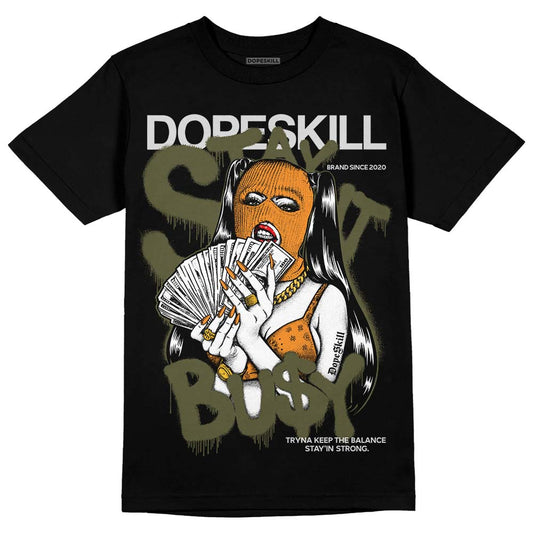 Jordan 5 "Olive" DopeSkill T-Shirt Stay It Busy Graphic Streetwear - Black