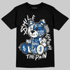 Jordan 1 Low OG “Storm Blue” DopeSkill T-Shirt Smile Through The Pain Graphic Streetwear - Black