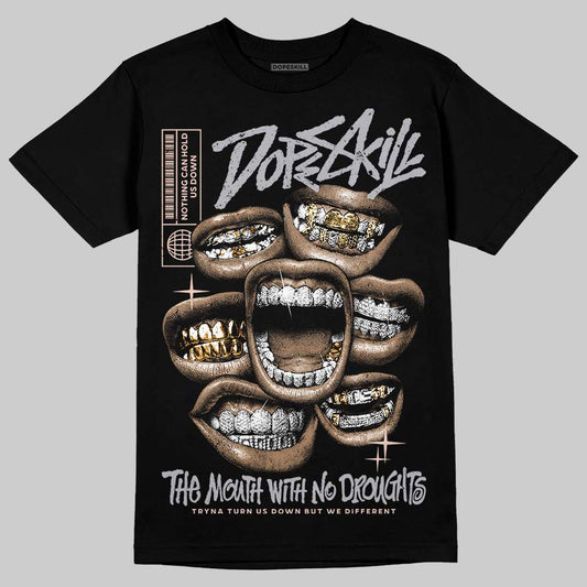 Asics Gel-1130 ‘Oyster Grey’ DopeSkill T-Shirt The Mouth With No Droughts Graphic Streetwear - Black