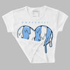 Powder Blue 9s DopeSkill Women's Crop Top Slime Drip Heart Graphic