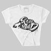 White Thunder 4s DopeSkill Women's Crop Top Rare Breed Type Graphic