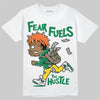Green Sneakers DopeSkill T-Shirt Fear Fuels The Hustle Graphic Streetwear - White