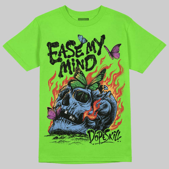 Neon Green Sneakers DopeSkill T-Shirt Ease My Mind Graphic Streetwear - Lime