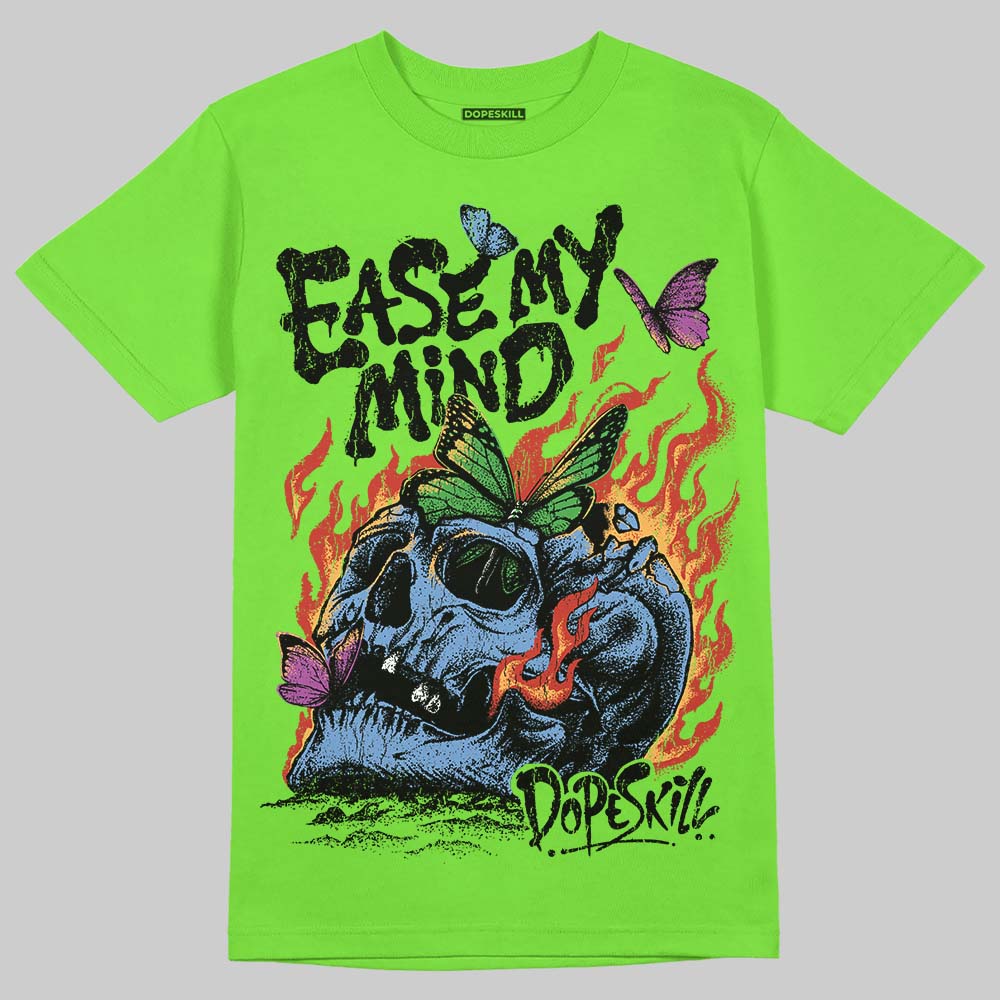 Neon Green Sneakers DopeSkill T-Shirt Ease My Mind Graphic Streetwear - Lime