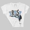 Powder Blue 9s DopeSkill Women's Crop Top Trust No One Graphic