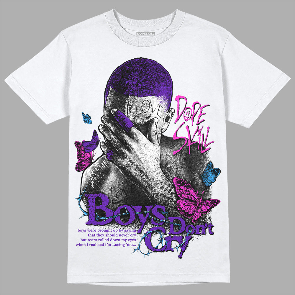 Dunk Low Championship Court Purple DopeSkill T-Shirt Boys Don't Cry Graphic Streetwear - White