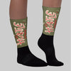 Medium Olive 1s DopeSkill Sublimated Socks Hustle Graphic