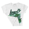 Green Glow 1s DopeSkill Women's Crop Top LOVE Graphic