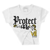 Black Tour Yellow AJ 4 Thunder DopeSkill Women's Crop Top Protect Me From Evil Graphic