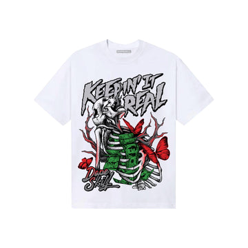 Grey Sneakers DopeSkill T-Shirt Keepin' It Real Graphic Streetwear - White