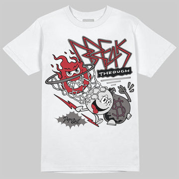 New Balance 1906R Silver Classic Crimson DopeSkill T-Shirt Break Through Graphic Streetwear - White