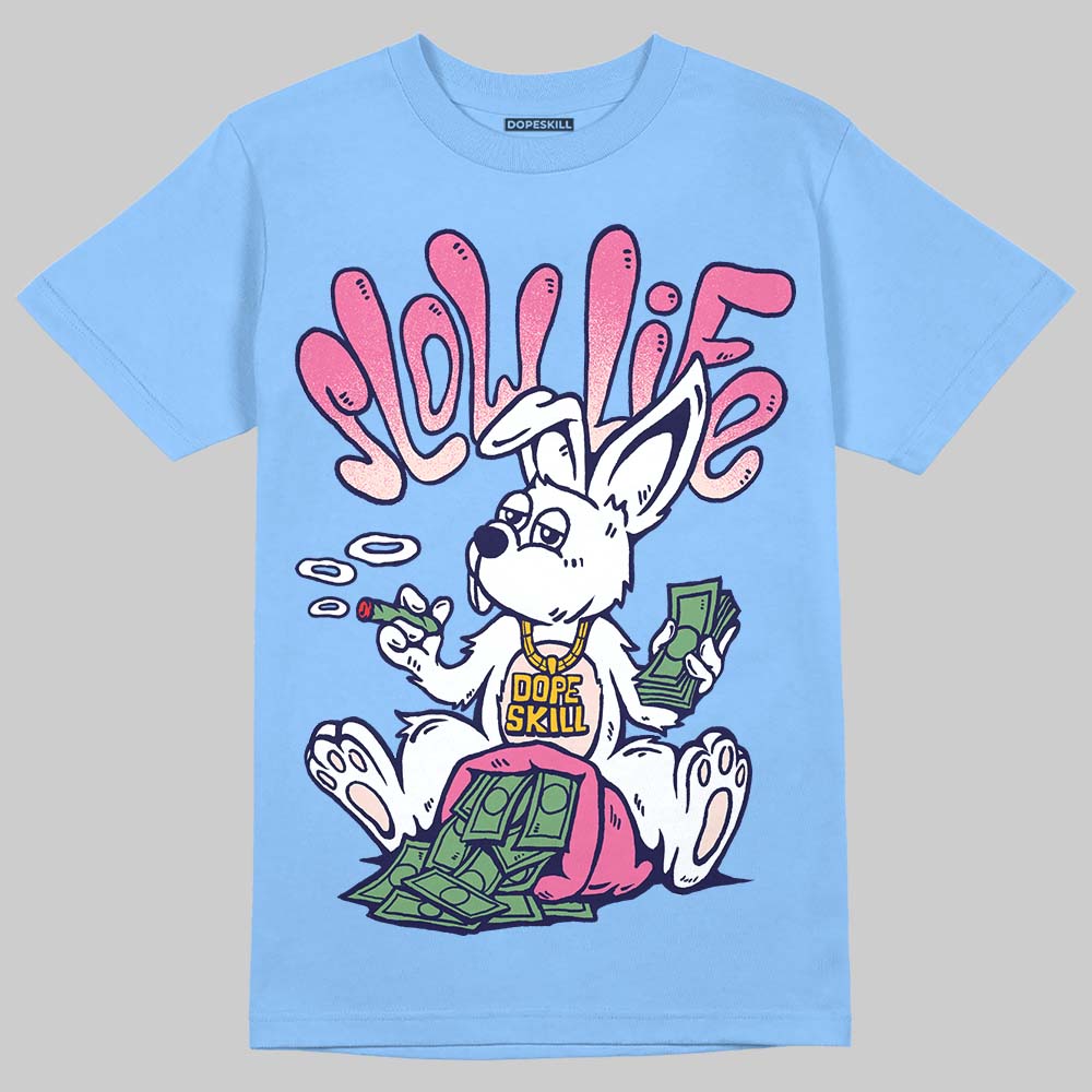 University Blue Sneakers DopeSkill T-Shirt Slow Life Graphic Streetwear - Carolina Blue