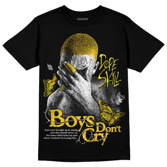 Jordan 4 Retro “Vivid Sulfur” DopeSkill T-Shirt Boys Don't Cry Graphic Streetwear - Black 