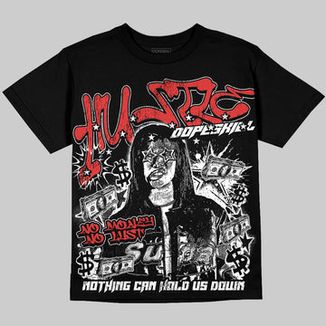 Jordan 6 “Reverse Infrared” Oversize Print 'No Money No Lust' DopeSkill Graphic T-shirt Streetwear - Black