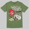 Travis Scott x Jordan 1 Medium Olive DopeSkill Olive T-shirt Break Through Graphic Streetwear