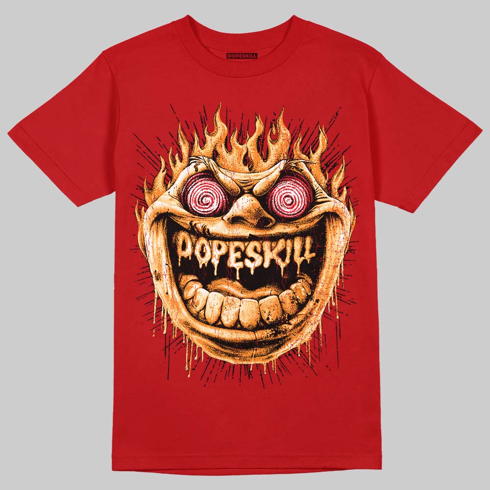 Red Sneakers DopeSkill T-Shirt Hellfire Graphic Streetwear - Red