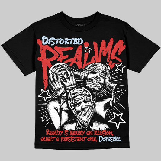Jordan 6 “Reverse Infrared” Oversize Print 'Distorted Realms' DopeSkill Graphic T-shirt Streetwear - Black