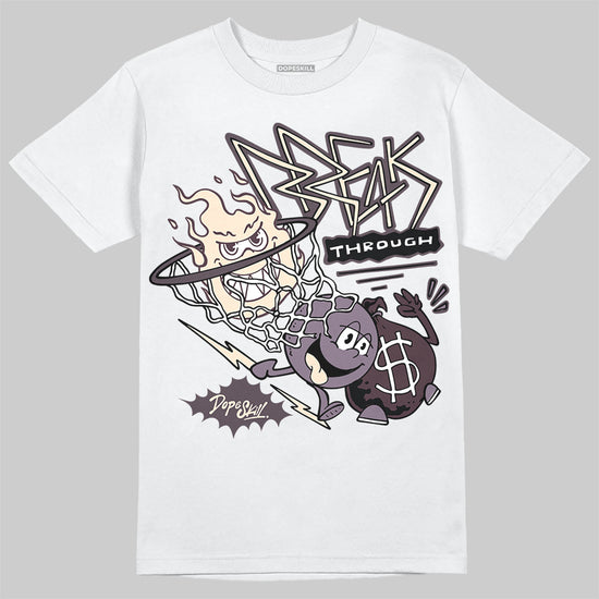 A Ma Maniére x Air Jordan 3 Black Violet Ore DopeSkill T-Shirt Break Through Graphic Streetwear - White