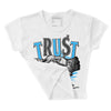 University Blue 2s DopeSkill Women's Crop Top Trust No One Graphic