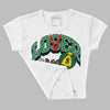 Lucky Green 5s DopeSkill Women's Crop Top Loser Lover Graphic