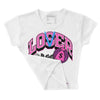 Hyper Violet 4s DopeSkill Women's Crop Top Loser Lover Graphic