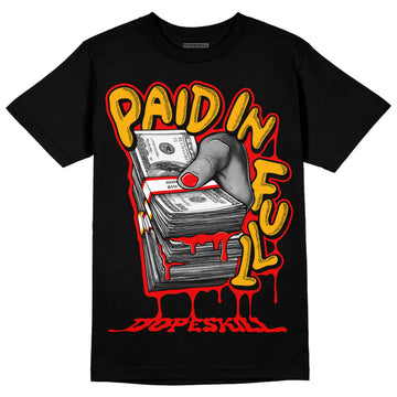 Red Sneakers DopeSkill T-Shirt Paid In Full Graphic Streetwear - Black