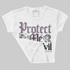 Violet Ore 3s DopeSkill Women's Crop Top Protect Me From Evil Graphic