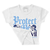 University Blue Collection DopeSkill Women's Crop Top Protect Me From Evil Graphic