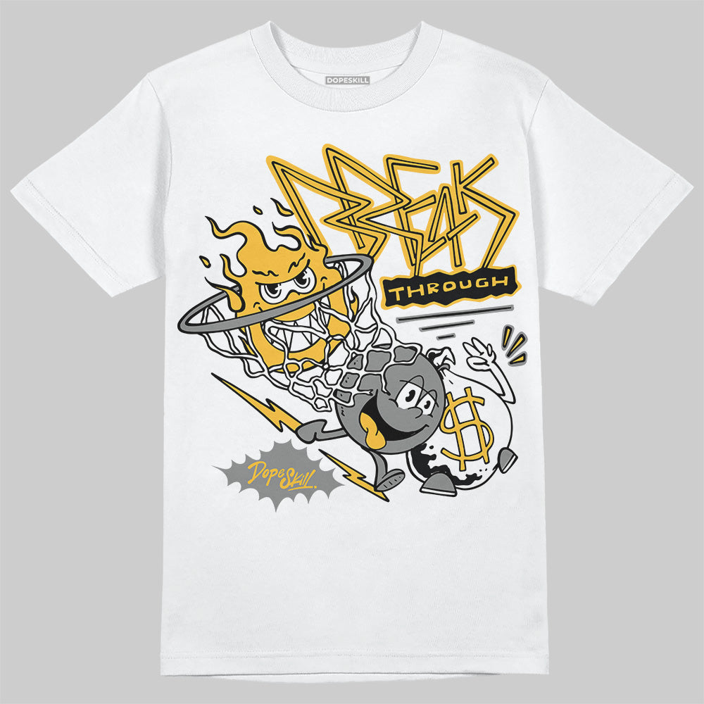 New Balance 9060 Varsity Gold (GS) DopeSkill T-Shirt Break Through Graphic Streetwear - White