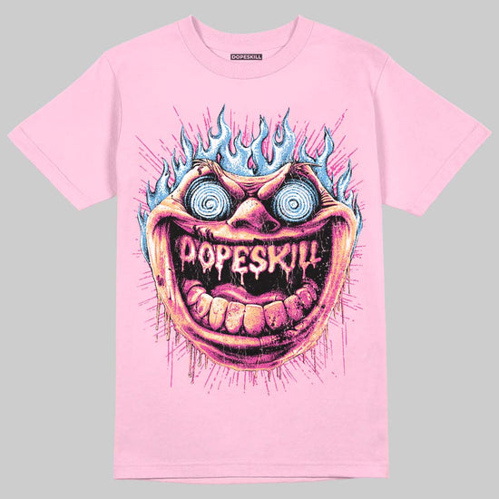 Pink Sneakers DopeSkill T-Shirt Hellfire Graphic Streetwear - Light Pink