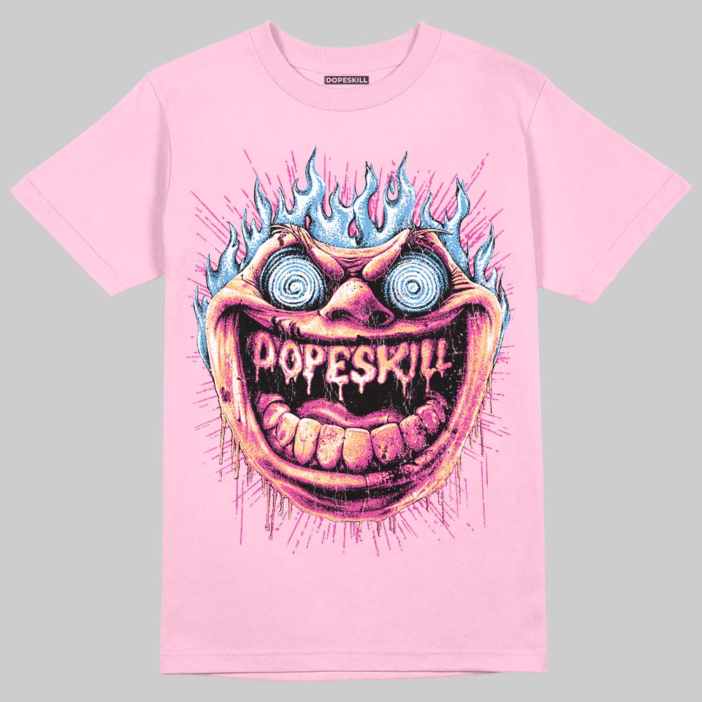 Pink Sneakers DopeSkill T-Shirt Hellfire Graphic Streetwear - Light Pink