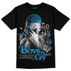 Jordan 4 Retro Military Blue DopeSkill T-Shirt Boys Don't Cry Graphic Streetwear - Black