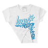 Military Blue 4s DopeSkill Women's Crop Top LOVE Graphic