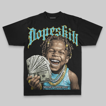 Jordan 11 Retro Gamma Blue (2025) DopeSkill Premium T-Shirt Money Loves Me Graphic Streetwear - black