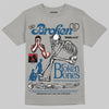 Jordan 12 Retro French Blue (2025) DopeSkill T-Shirt Broken Bones Graphic Streetwear - Gravel
