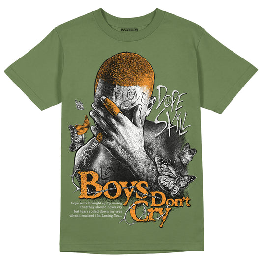 Jordan 5 "Olive" DopeSkill Olive T-shirt Boys Don't Cry Graphic Streetwear