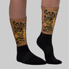 Metallic Gold 1s DopeSkill Sublimated Socks Hustle Graphic