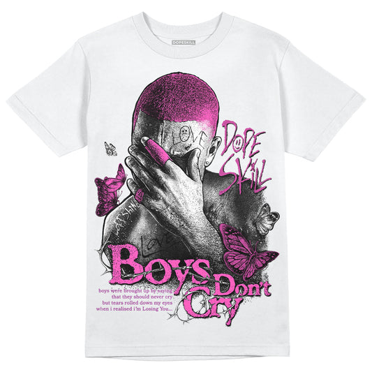 Jordan 4 GS “Hyper Violet” DopeSkill T-Shirt Boys Don't Cry Graphic Streetwear - White