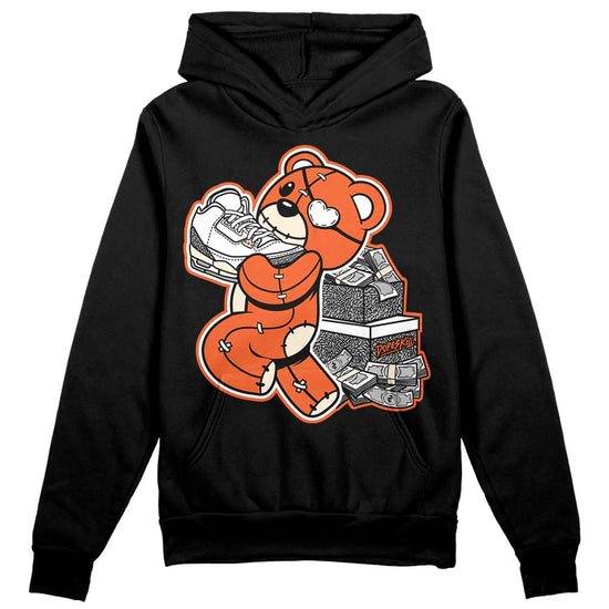 Jordan 3 Georgia Peach DopeSkill Hoodie Sweatshirt Bear Steals Sneaker Graphic Streetwear - Black