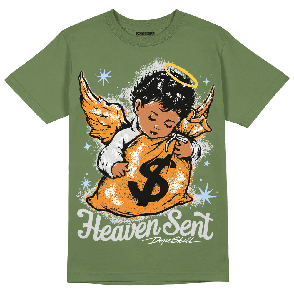 Jordan 5 "Olive" DopeSkill Olive T-shirt Heaven Sent Graphic Streetwear